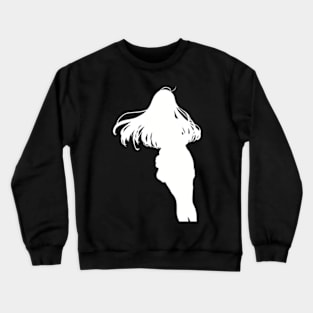 ES8 Vladilena Milize / Lena / Handler One 86 Eighty Six Wallpaper Simple Black and White Silhouette Anime Girls Characters x Animangapoi August 2023 Crewneck Sweatshirt